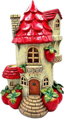 Spring & Summer-Themed Garden Statues – Adorable Outdoor Decor for Lawn, Patio & Porch (Solar Powered Strawberry Fairy Home Garden Statue, 10" Unique Spring Decoration) by GreenHaven Gardens