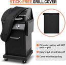 Small Grill Cover 32 Inch, Heavy Duty Waterproof 2 Burner BBQ Gas Outdoor Barbecue Cover, Compatible with Weber Char Broil Nexgrill Grill with Collapsed Side Tables by GreenHaven Gardens