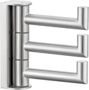 Angle Simple Swivel Towel Hook 3 Arms, SUS 304 Stainless Steel Foldable Robe Towel Hook for Bathroom, Wall Coat Holder, Brushed Nickel by CozyNest Decor