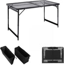 Grill Table 4FT Camping Table with 7/15 L Storage Bag 3 Height Adjustable Picnic Table Foldable Folding Portable Stand Mesh Outdoor BBQ by GreenHaven Gardens