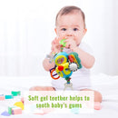Baby Stroller and Car Seat Toys for Infant - Hanging Rattle Teether Clip on Soft Plush Baby Toys for Boys and Girls 3-12 Months by TinyTreasures Baby Boutique