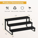 Giikin 3 Tier Spice Rack, Set of 2 Wooden Spice Rack for Countertop, Cabinet Organizer Shelf Kitchen Counter Storage Shelves Cupcake Stand Holder Display Stand, Black by CozyNest Decor