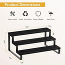 Giikin 3 Tier Spice Rack, Cabinet Organizer Shelf, Wooden Spice Rack for Countertop, Kitchen Counter Storage Shelves Cupcake Stand Holder Display Stand, Black by CozyNest Decor