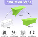 ABCCANOPY 6 FT Spandex Table Cover Stretch Fitted Wrinkle Resistant Tablecloth Reuse for Rectangular Folding Table Patry Event Wedding Banquet Protector Apple Green by CozyNest Decor