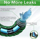 J&B XpandaHose 50ft Expandable Garden Hose with Holder - Heavy Duty Superior Strength 3750D - 4 -Layer Latex Core - Extra Strong Brass Connectors and 10 Spray Nozzle w/Storage Bag (Green 50) by GreenHaven Gardens