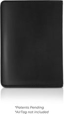 Kings Loot Passport Holder Wallet | RFID Blocking Leather Travel Wallet with Built-in Airtag Holder | Holds 1-6 Cards & Passport | Easy Pull Tab | Travel Wallets (Onyx Black) by TinyTreasures Baby Boutique