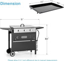GREEN PARTY 3 Burner Propane Gas Griddle with Removable Standing Cart, Convertible to Tabletop Design, 27 inch Flat Top Grill for Outdoor Cooking Camping Tailgating Barbecue by GreenHaven Gardens
