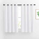 NICETOWN 50% Blackout White Curtain Set, Modern Design Solid Grommet Draperies/Drapes for Basement & Nursery Room (2 Panels, 52 inches Wide, 45 inches Long) by TinyTreasures Baby Boutique