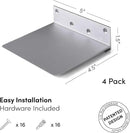 Floating Invisible Bookshelf Wall Mounted (Set of 4) - Aluminum - Turn Books into Floating Shelves by CozyNest Decor