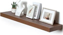 12 Inch Deep Floating Shelves, 48W x 12D Rustic Large Floating Shelves, Deep Walnut Wood Wall Shelves Set of 1 for Living Room Bathroom Laundry Room Bedroom Kitchen Home Office - Walnut by CozyNest Decor