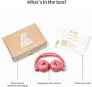 POGS Kids Bluetooth Wireless Headphones | The Gecko 2 | Foldable, Durable Headphones for Kids 3+ | Volume Limited 85 dB, Microphone | On-Ear | Wireless Music-Sharing Function (rPink) by TinyTreasures Baby Boutique