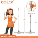 Eazer Floor Squeegee Broom: Heavy Duty Scrubber with Extendable 50.3'' Aluminum Pole and Rubber Blade for Kitchen, Swimming Pool, Concrete Floors,Shower,Tiles,Garages,Windows,Glass,Pet Hair Removal by GreenHaven Gardens