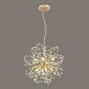Modern Gold Chandelier Crystals, Sputnik Sunflower Beaded Hanging Lamp, Small Dandelion Pendant Light Fixtures for Kitchen Island Dining Room Bedroom Entryway (Gold 8Lights) by CozyNest Decor