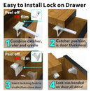 Upgraded (20locks+4keys) Adhesive Magnetic Child Safety Locks for Cabinets and Drawers, One Minute Fast, Easy and No Drill Installation by TinyTreasures Baby Boutique