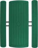 OEF Furnishings Heavy Duty Blow Molded Folding Picnic Table - Green, Black Frame by GreenHaven Gardens