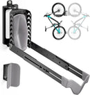 Swivel Bike Rack Wall Mount, Bike Hangers for Garage, Space-Saving Vertical Bike Holder, Holds up to 77 lbs, Bicycle Wall Hanger Storage, No Heavy Lifting Required Indoor Hanging Bike Rack-Gray by GreenHaven Gardens