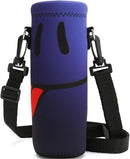 RICHEN Neoprene Water Bottle Carrier Bag with Adjustable Shoulder Strap,Insulated Water Bottle Cover for Stainless Steel/Glass/Plastic Bottles by TinyTreasures Baby Boutique