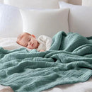 EMME Muslin Baby Blankets 100% Cotton 4-Layer Swaddle 40"x50" Lightweight Soft Breathable for Toddler, Infant, Newborn All Season Gauze Blanket, Teal by CozyNest Decor