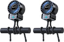 2 Pack Multifunctional Portable Stroller Fan 4 Speed 6600rpm High Speed Usb Rechargeable Personal Mini Handheld Fan Extended Tripod For Desktop Winding Kids Bed Treadmill Bike Golf Cart Outdoor Travel by TinyTreasures Baby Boutique