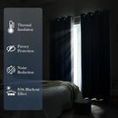HOMEIDEAS Navy Blue Ombre Blackout Curtains 52 X 63 Inch Length Gradient Room Darkening Thermal Insulated Energy Saving Grommet 2 Panels Window Drapes for Living Room, Bedroom by TinyTreasures Baby Boutique