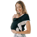 Tushbaby Pearl Wrap Carrier – Ergonomic Wrap for Newborns 8-20 lbs – Hands-Free Baby Carrier with Storage, Bottle Holder & Wipe Attachment – Soft, Breathable Fabric & Adjustable Fit – Easy On/Off by TinyTreasures Baby Boutique