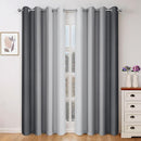 HOMEIDEAS Gray Grey Ombre Blackout Curtains, 52 X 84 Inch Length Gradient Color Room Darkening Curtains with Grommet Thermal Insulated Window Drapes for Living Room, Bedroom, 2 Panels by TinyTreasures Baby Boutique