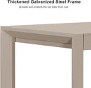 PURPLE LEAF 39.1'' Rectangle Outdoor Patio Counter Height Dining Table, Durable Aluminum Bar Height Pub Table for Counter Bar Stool, Water-Proof Tall Dining Table with Sturdy Legs, Champagne by CozyNest Decor
