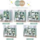 IOTXY Wooden Open Shelf Bookcase - 3-Tier Floor Standing Display Cabinet Rack with Legs, 10 Cubes Bookshelf, Tiffany-Green by CozyNest Decor