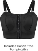 Zomee Z2 Double Electric Breast Pump - Shabbat Mode Edition - Portable, Hands Free Pumping Hospital Grade Wearable Breast Pump Including; Black Bamboo Pumping Bra (Medium) by TinyTreasures Baby Boutique