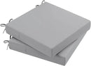 AAAAAcessories Outdoor Seat Cushions for Chairs, Waterproof, Fade-Resistant Patio Furniture Replacement Cushions, 18" x 18" x 2", Set of 2, Gray by GreenHaven Gardens