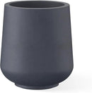 Kante 15.3" Dia Round Concrete Planter, Outdoor Indoor Large Plant Pots Containers with Drainage Hole and Rubber Plug for Home Garden Patio, Charcoal by GreenHaven Gardens