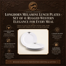 Longhorn Melamine Lunch Plates - Set of 4 by Arthur Court Designs