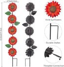 3 Pack Sunflowers Garden Stakes Decor,Metal Yard Art Decorative Garden Stakes,Metal Flowers Spring Garden Decor for Outside,Landscape,Patio(22.6 * 4.7IN) by CozyNest Decor