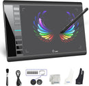 Graphics Drawing Tablet, UGEE M708 10 x 6 inch Large Digital Drawing Pad with 8 Hot Keys 8192 Levels Pen, Graphic Tablets for Computer Graphic Board Creation Sketch for PC/Laptop/Mac OS/Linux/Chrome by TinyTreasures Baby Boutique