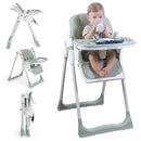 3 in 1 Baby High Chair with Wheels, Adjustable 5 Point Harness, Tray, Foot Rest, Backrest and Seat Height, Foldable High Chair for Toddlers, Green by TinyTreasures Baby Boutique
