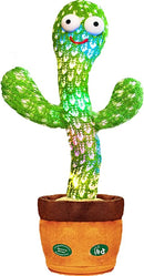 Talking Cactus Toy with LED 120 English Songs, Singing Cactus Dancing Musical Toy, Tummy Time Toys Baby Mimicking Repeats What You Say (Audio Recording & Retelling) Boys Girls Interactive Gift by TinyTreasures Baby Boutique