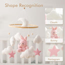 EERKEOD Baby Crib Mobile Bunny Nursery Mobile for Boys Girls Teddy Velvet Mobile Nursery Decor for Infant Bedroom Hanging Baby Mobile for Bassinet Newborn Baby Gift（Pink Bunny） by TinyTreasures Baby Boutique