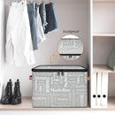 Custom Storage Basket with Name, Personalized Storage Bins with Zipper Lid, Foldable Fabric Storage Box Large capacity with Handle Grey by TinyTreasures Baby Boutique