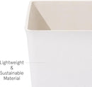 LA JOLIE MUSE 26 inch White Tall Planters for Outdoor Plants,Set of 2 Large Planters for Indoor Plants,V Shaped Tree Planters for Front Door, 26'' White With Tray by CozyNest Decor