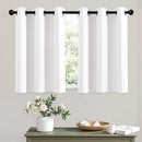 MIULEE Short Curtains for Windows - Pure White Half Window Curtains Thermal Insulated Privacy Drapes for Kitchen Bedroom Bathroom Grommet Top Small Basement Tiers W40 x L36 Inch 2 Panels by TinyTreasures Baby Boutique