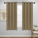 Easy-Going Blackout Curtains for Bedroom, Solid Thermal Insulated Grommet and Noise Reduction Window Drapes, Room Darkening Curtains for Living Room, 2 Panels (52x63 in,Tan) by CozyNest Decor