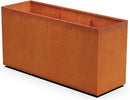 Corten Steel Planter Rectangle Outdoor Metal Garden Box Heavy Duty | Made in USA | Fully Assembled by GreenHaven Gardens