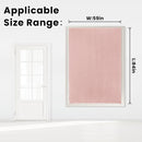 Self Adhesive Blackout Curtains- Stick on Curtains Shades Window Blinds Curtains No Rod Needed Easy to Hang Curtain, Use for Bedroom, Living Room,Roman Shades, 59" W X 84" L, Pink, 1 Panel by TinyTreasures Baby Boutique