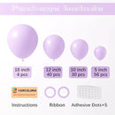 130pcs Pastel Purple Balloons Different Sizes 18" 12" 10" 5" Light Purple Latex Balloon Garland Arch Kit for Birthday Baby Shower Graduation Wedding Gender Reveal Party Decorations by CozyNest Decor
