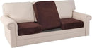 PrinceDeco Velvet Sofa Cushion Covers, Stretch Couch Cushion Covers for Individual Seat Couch Slipcover Sets Furniture Protector for Loveseat Sofa Cushion(Each Width Up to 29.5", Brown) by CozyNest Decor