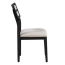 5-Piece Multifunctional Dining Table Set, Farmhouse Dining Set with Extendable Round Table,Two Small Drawers and 4 Upholstered Dining Chairs for Kitchen and Dining Room (Black)