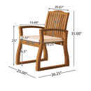 9-Piece Acacia Wood Outdoor Patio Dining Set