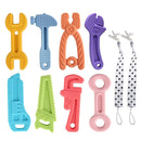 Fu Store 4 Pack Soft Silicone Teething Toys for 0-12Months 6-24 Months Toddlers Infant Hammer Tools Shape Baby Teethers Relief Soothe Babies Gums Set by TinyTreasures Baby Boutique