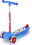 TONBUX Kids Scooter for Ages 3-5, Toddler Scooter with Light-Up Deck and Wheels, Adjustable 4-Level Height 3-Wheel Scooter for Kids, Lean-to-Steer Design by TinyTreasures Baby Boutique