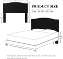 Velvet Upholstered Headboard Queen/Full Size Latest Model Wall Mount, Bed Frame Mount, Featuring High-Density Sponge Padding, Luxury Texture Easy Assembly Comfort and Style-Black by CozyNest Decor